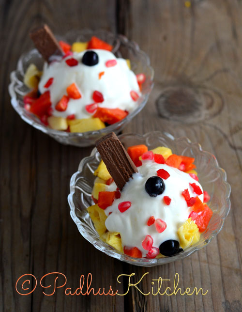 Fruit Salad with Ice cream